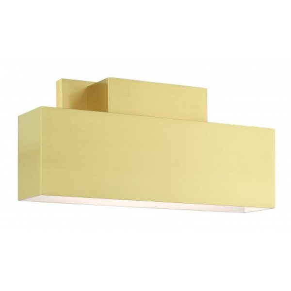Satin Brass Outdoor ADA Wall Sconce, 2 Li
