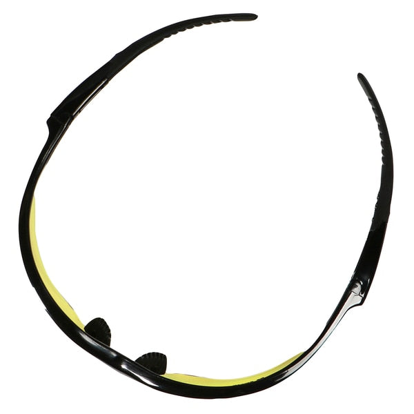 Safety Glasses, Wraparound Amber Polycarbonate Lens, Anti-Fog