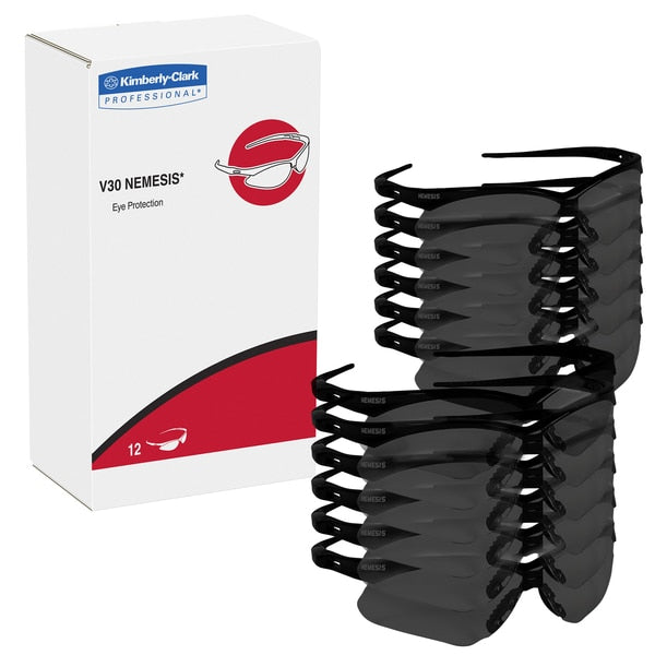 Nemesis Rx Readers Prescription Safety Sunglasses, Diopter: +1.50, Black Frame, Smoke Gray Lens