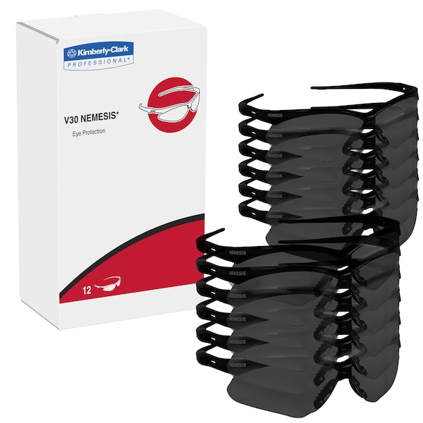 Nemesis Readers Prescription Safety Sunglasses, Diopter: +2.50, Black Frame, Smoke Gray Lens