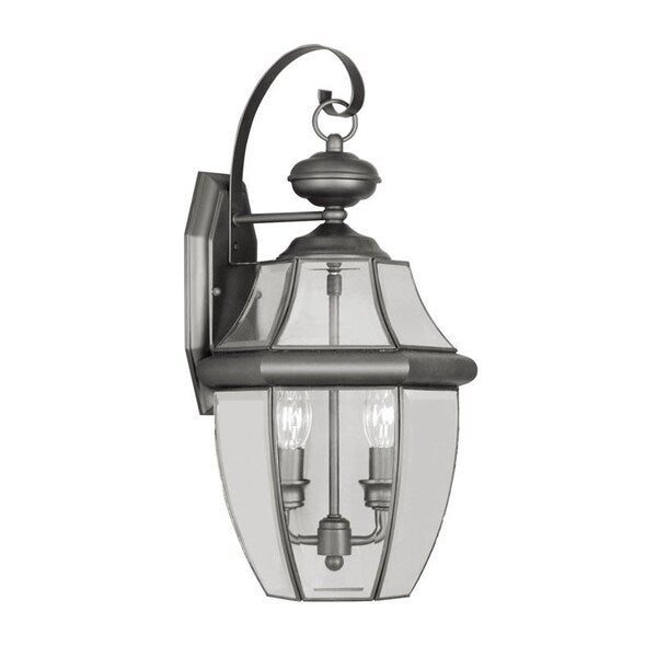 Monterey 2 Light Black Outdoor Wall Lant