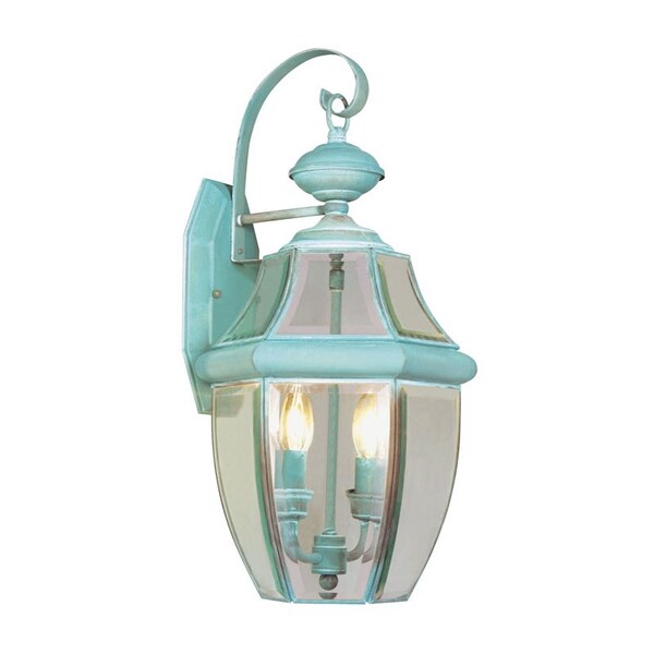 Monterey 2 Light Verdigris Outdoor Wall