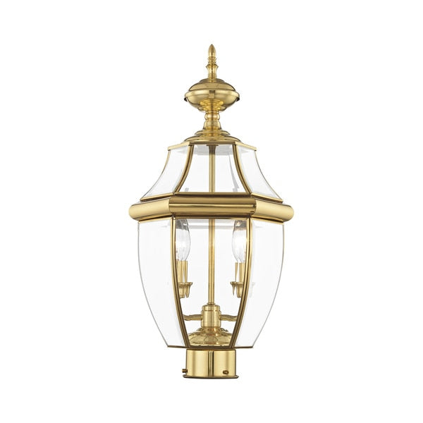 Monterey 2 Light Polished Brass Outdoor Post Top Lantern
