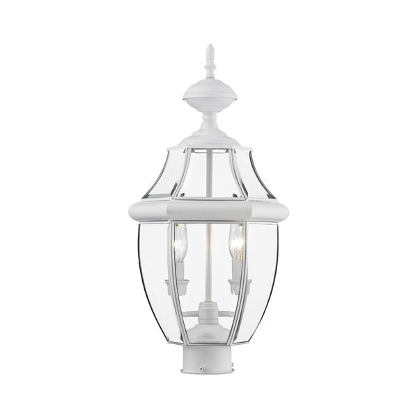 Monterey 2 Light White Outdoor Post Top