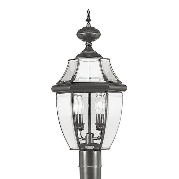 Monterey 2 Light Black Outdoor Post Top Lantern