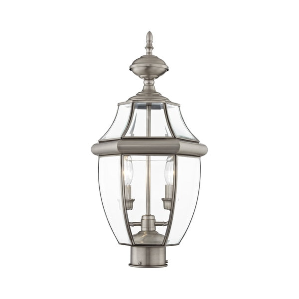 Monterey 2 Light Brushed Nickel Outdoor Post Top Lantern
