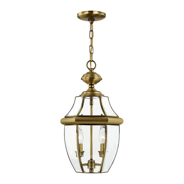 Monterey 2 Light Antique Brass Outdoor P