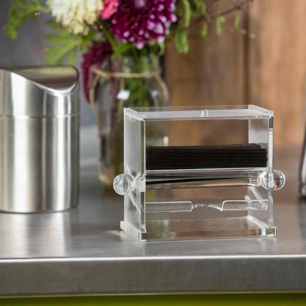 Stir Stck Dispenser, Acryl, 6.5