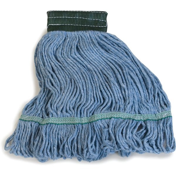 Medium Looped-End Wet Mop, Green Band, PK12, 369448B14