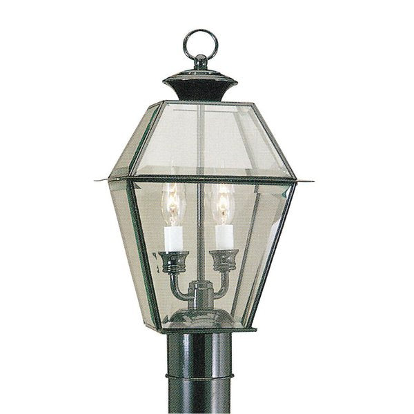 Westover 2 Light Black Outdoor Post Top Lantern