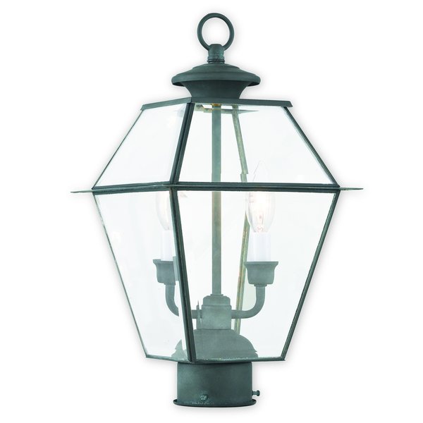 Westover 2 Light Charcoal Outdoor Post Top Lantern