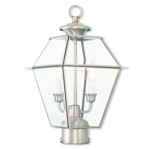 Westover 2 Light Brushed Nickel Outdoor