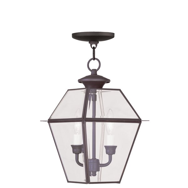 Westover 2 Light Bronze Outdoor Pendant Lantern