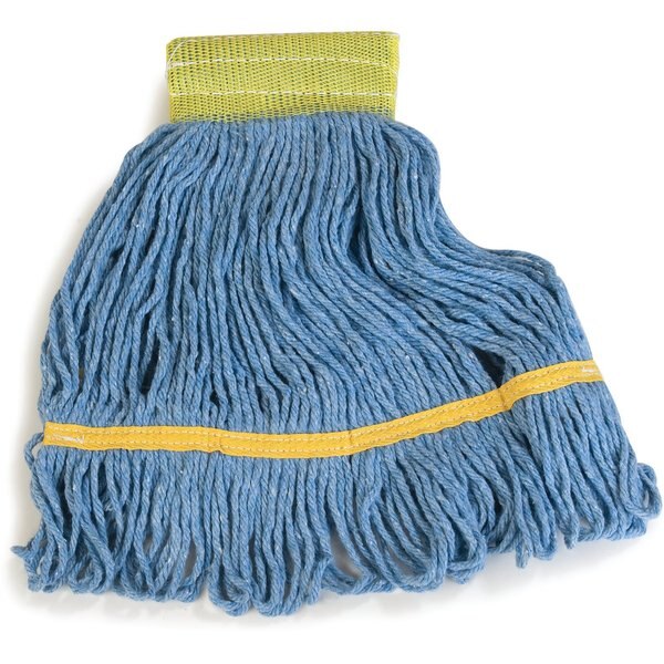 Looped-End Wet Mop, Blue, PK12, 369442B14