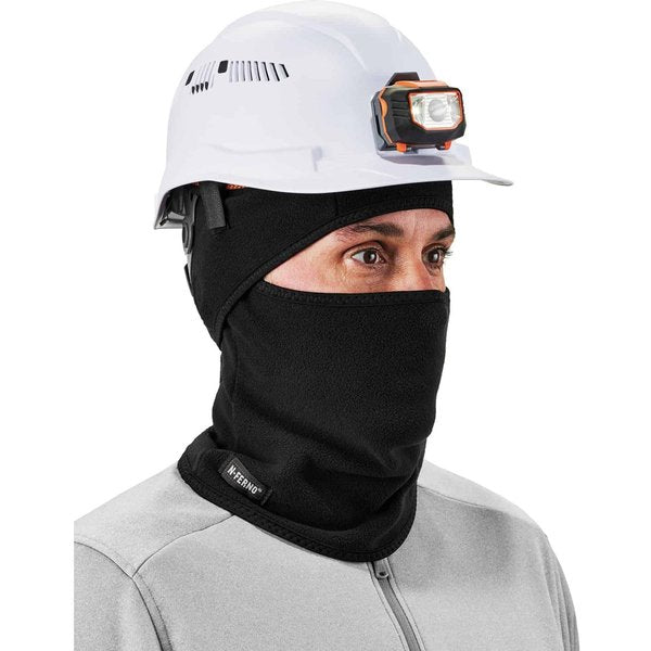 Balaclava Face Mask, 2-in-1 Detachable-Piece, Fleece, Moisture-Wicking, Black, Universal Size