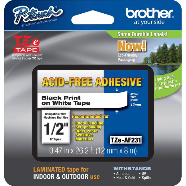 Label, Blk/Wht, Acid-Free, .47