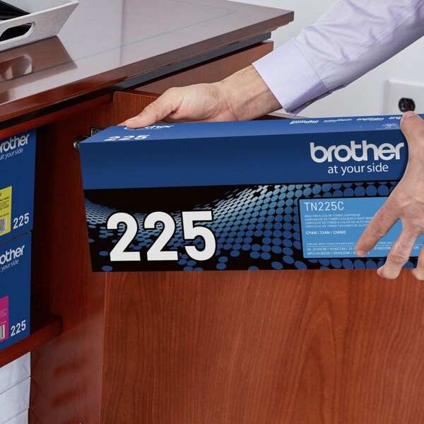 Toner For TN225C Cyan, 2.2K Pages