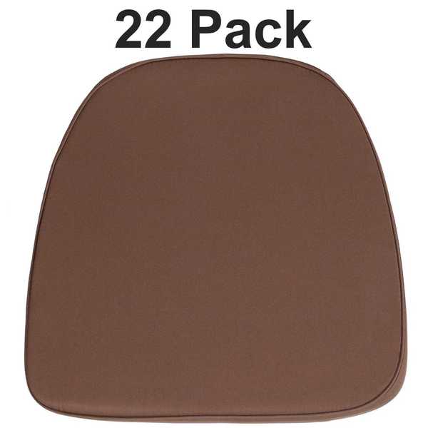 Soft Brown Fabric Chiavari Chair Cushion, PK22