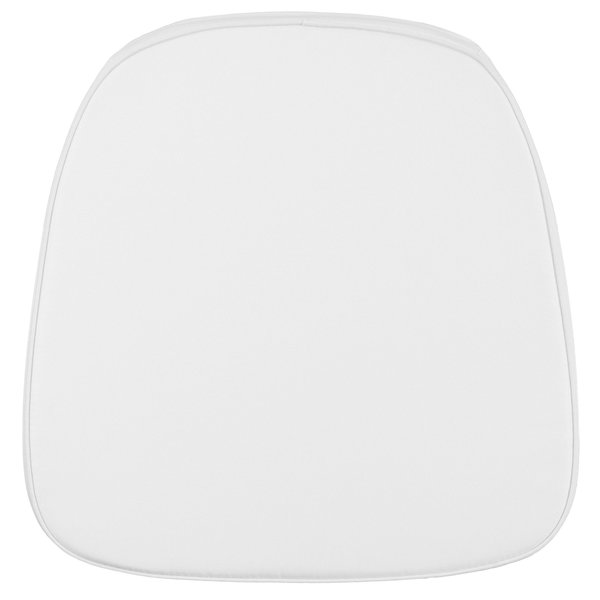 Soft Snow White Fabric Chiavari Chair Cushion, PK22