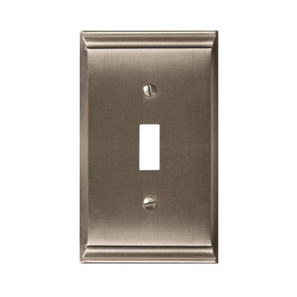 Candler 1 Toggle Wall Plates, Number of Gangs: 1 Zinc, Satin Nickel Finish