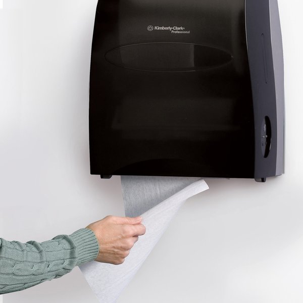 Sanitouch Manual Hard Roll Towel Dispenser, Black, for 1.75