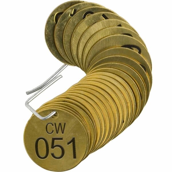 Numbered Tag Set, 51 to 75, 25 Tags