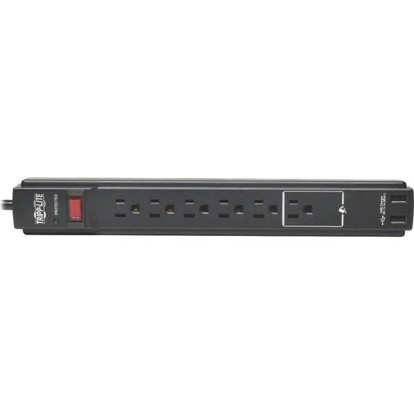 Surge, 6 Outlet, 6ft cord, 990J, 2xUSB, TAA
