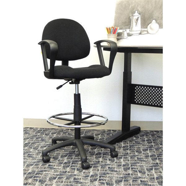Drafting Stool W/Footring And Loop Arms