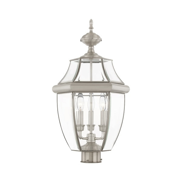 Monterey 3 Light Brushed Nickel Outdoor
