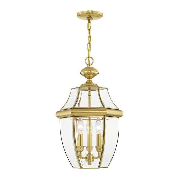 Monterey 3 Light Polished Brass Outdoor