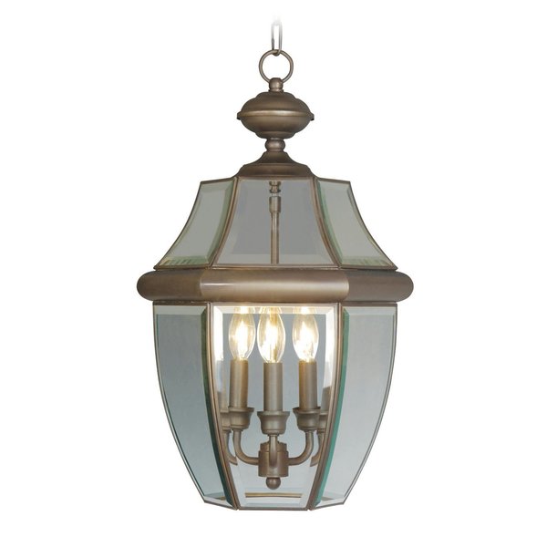 Monterey 3 Light Bronze Outdoor Pendant Lantern