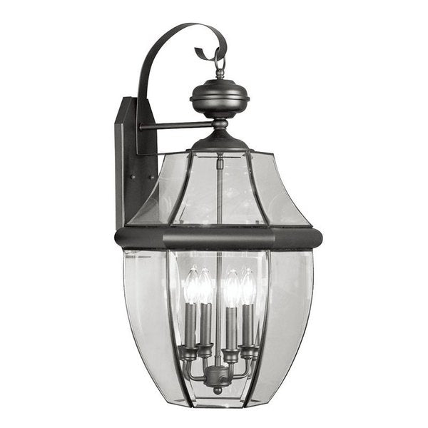 Monterey 4 Light Black Outdoor Wall Lant