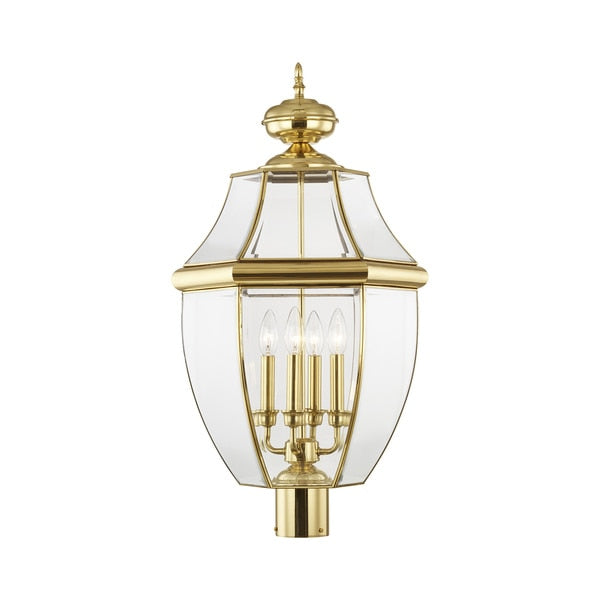 Monterey 4 Light Polished Brass Outdoor