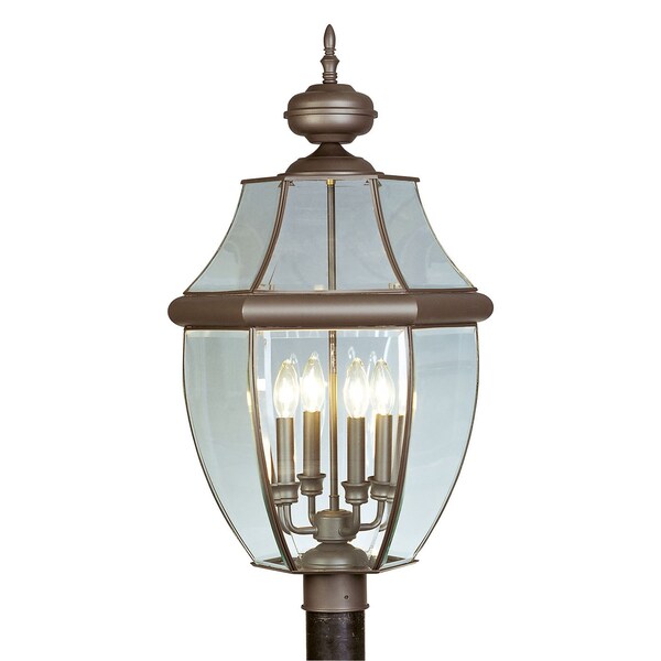 Monterey 4 Light Bronze Outdoor Post Top Lantern
