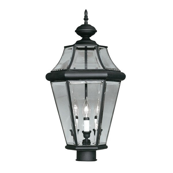 Georgetown 3 Light Black Outdoor Post To