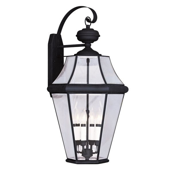 Georgetown 4 Light Black Outdoor Wall La