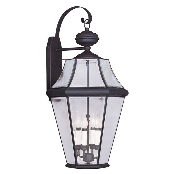 Georgetown 4 Light Bronze Outdoor Wall Lantern