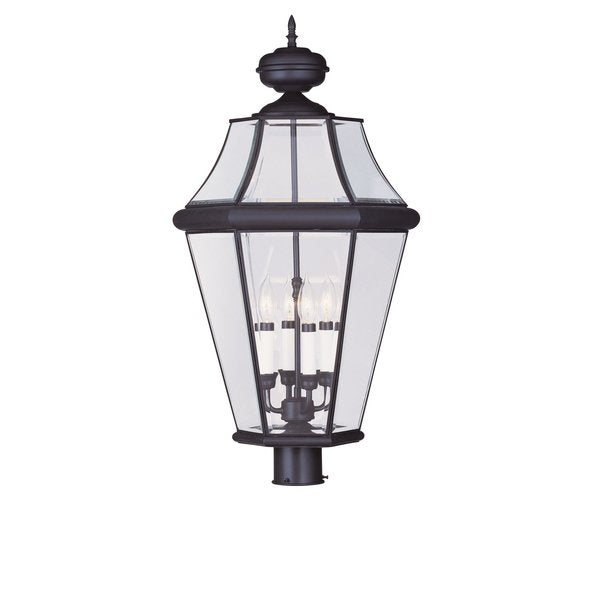 Georgetown 4 Light Bronze Outdoor Post Top Lantern