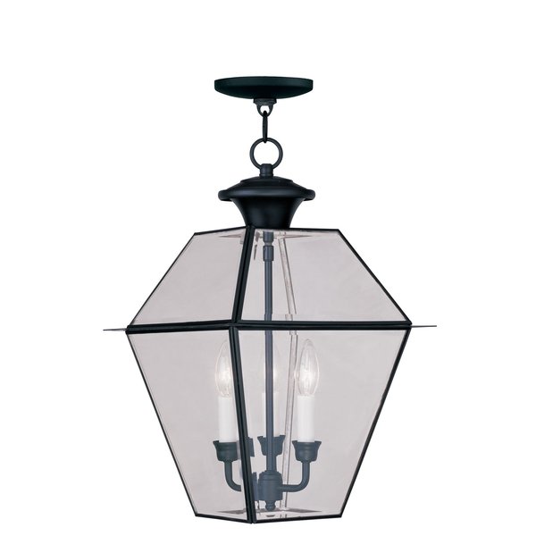 Westover 3 Light Black Outdoor Pendant L