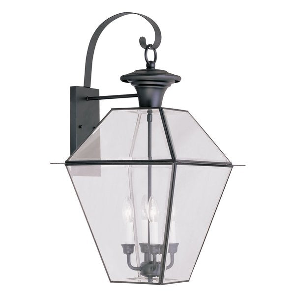 Westover 4 Light Black Outdoor Wall Lantern