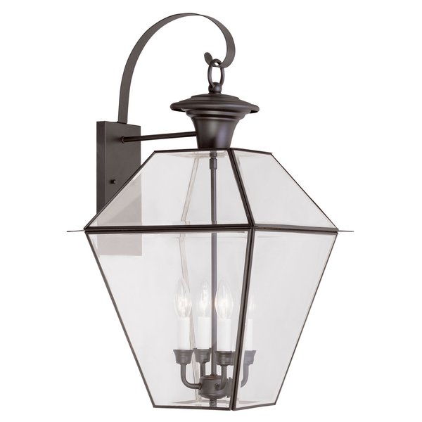 Westover 4 Light Bronze Outdoor Wall Lantern