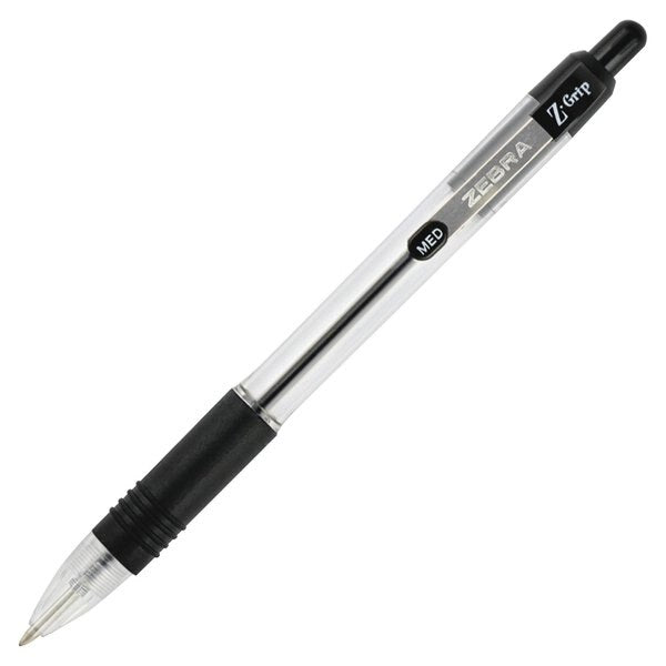 Z-Grip Retractable Ballpoint 1.0mm Black 2pk