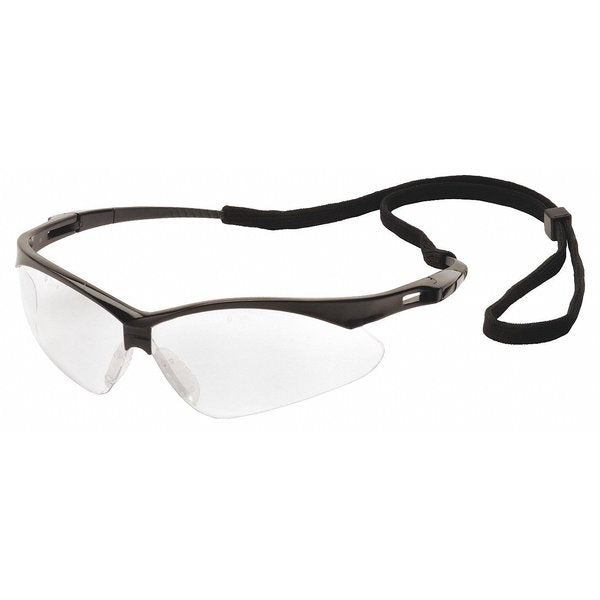 Safety Glasses, Agitator Series, Anti-Fog, Anti-Static, Anti-Scratch, Black Half-Frame, Clear Lens