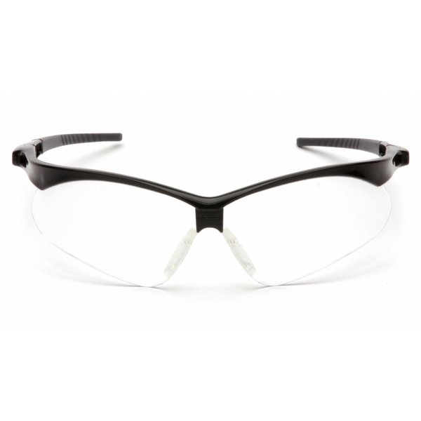Safety Glasses, Agitator Series, Anti-Fog, Anti-Static, Anti-Scratch, Black Half-Frame, Clear Lens