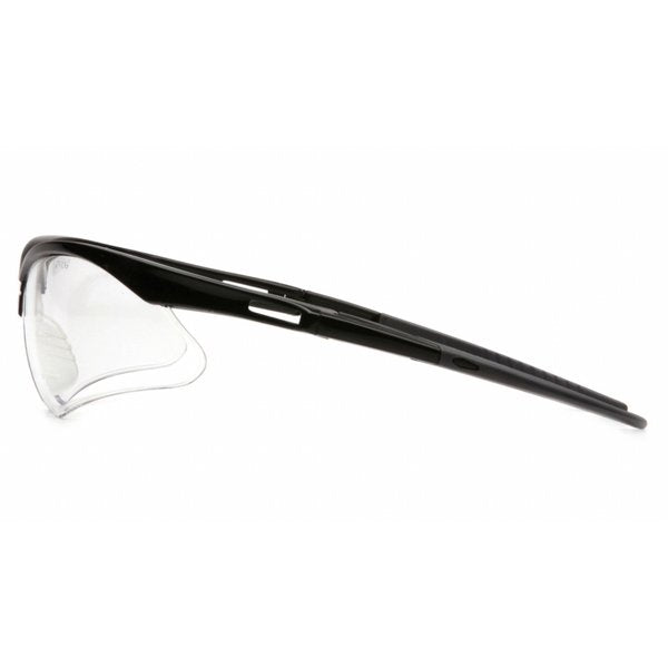 Safety Glasses, Agitator Series, Anti-Fog, Anti-Static, Anti-Scratch, Black Half-Frame, Clear Lens