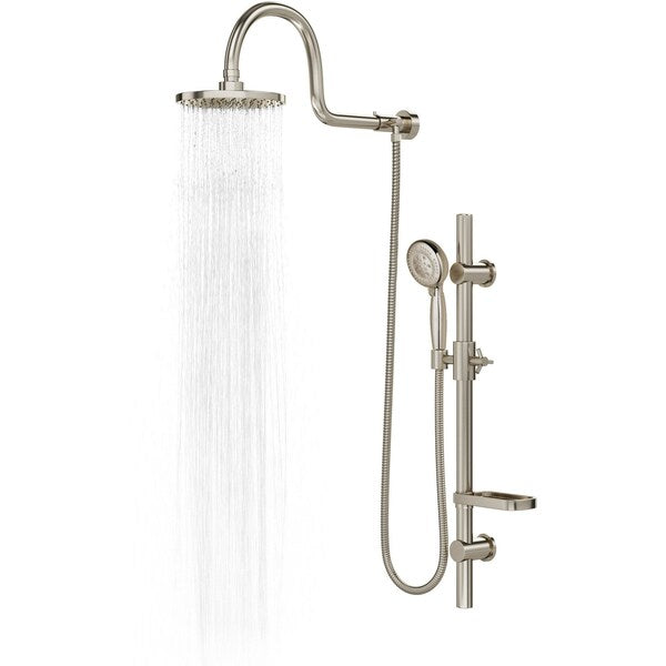 Shower System, Brushed Nickel, Wall