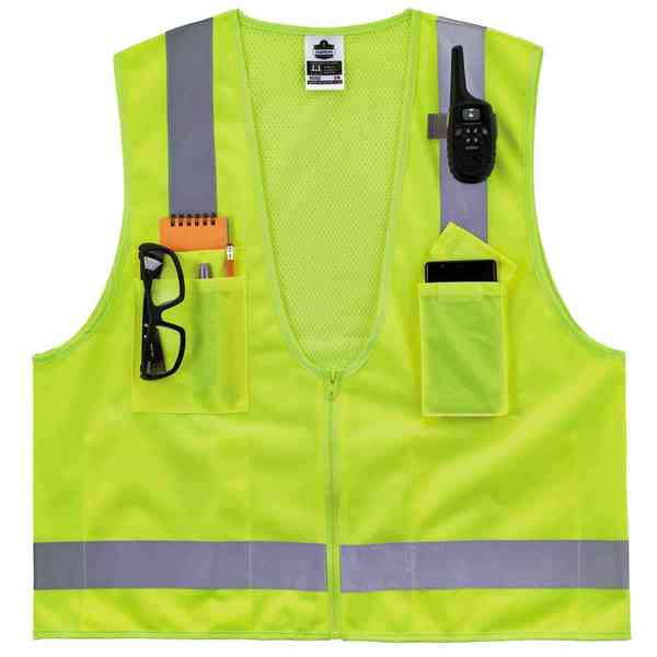 Economy Surveyors Vest, Lime, S/M