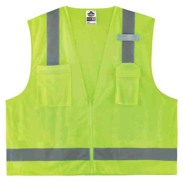 Economy Surveyors Vest, Lime, S/M