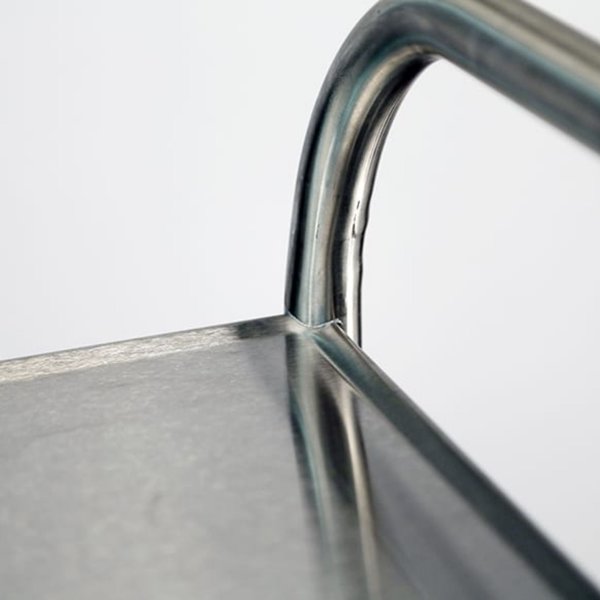 Tubular Frame Stainless Steel 2-Shelf Cart; 500 lb Capacity, 21