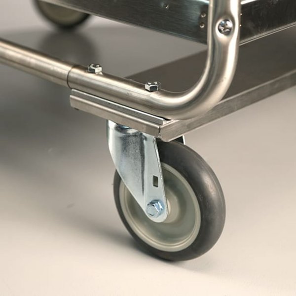 Tubular Frame Stainless Steel 2-Shelf Cart; 500 lb Capacity, 21